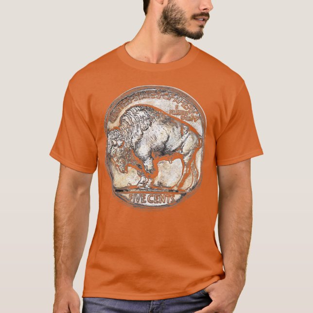 Buffalo Nickel United States Coin T-Shirt (Front)