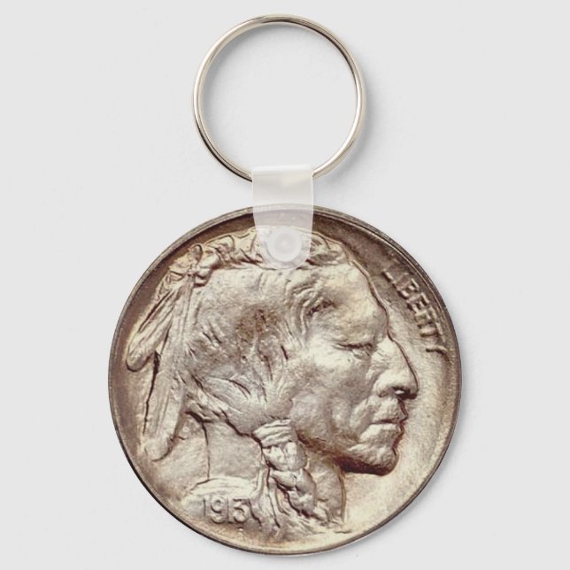 Buffalo Nickle Key Chain. Keychain (Front)