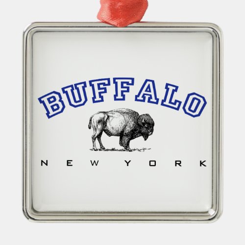 Buffalo NY _ Bison Metal Ornament