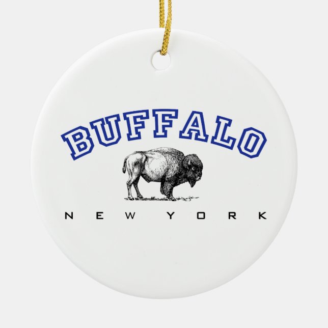 Buffalo NY Ceramic Ornament (Front)
