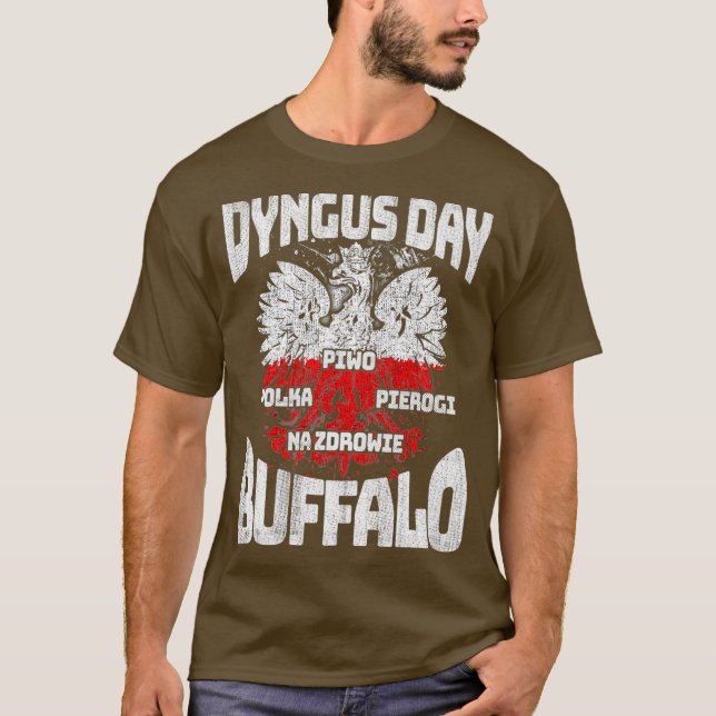 Buffalo NY Dyngus Day Piwo Pierogi Polka Music T-Shirt (Front)