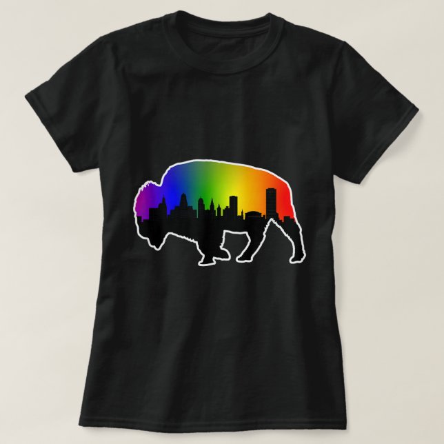 Buffalo NY Gay Pride LGBTQ  T-Shirt (Design Front)