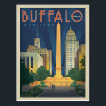 Buffalo, NY Postcard<br><div class="desc">Anderson Design Group is an award-winning illustration and design firm in Nashville, Tennessee. Founder Joel Anderson directs a team of talented artists to create original poster art that looks like classic vintage advertising prints from the 1920s to the 1960s.</div>