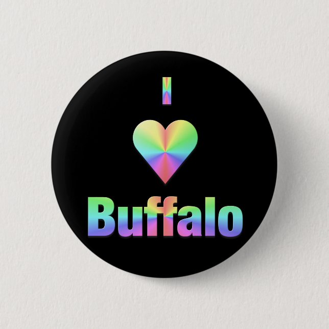 Buffalo -- Pastels Pinback Button (Front)