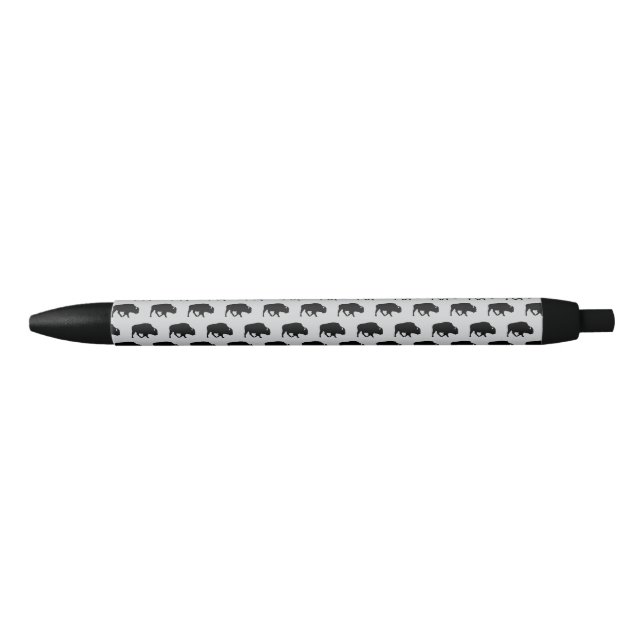 Buffalo Pattern Silhouette Rustic Pen (Front)