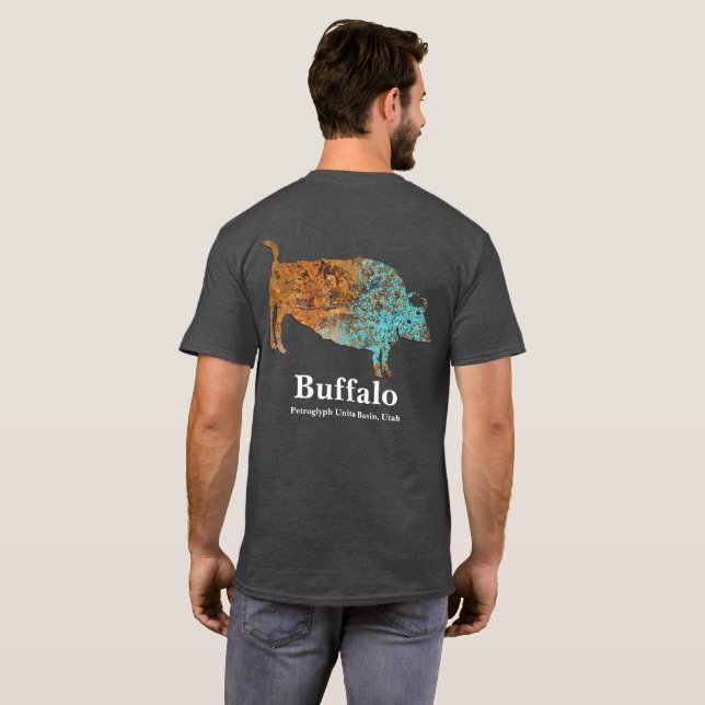 Buffalo Petroglyph T-Shirt (Back Full)
