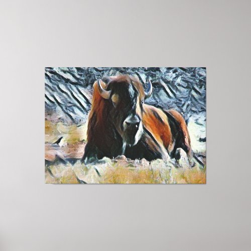 Buffalo Photo Art Home Decor Canvas