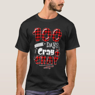 Buffalo Plaid 100 Days Of Cray Cray  Crayons Adult T-Shirt