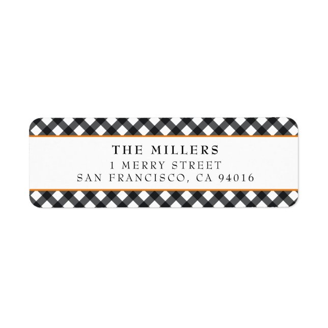 Buffalo Plaid Address Labels Christmas Holidays (Front)