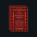 Buffalo Plaid And Garland Holiday  Invitation<br><div class="desc">Celebrate the season with this cozy buffalo plaid holiday invitation featuring a festive garland and gold colored frame. Perfect for Christmas parties,  winter gatherings,  and holiday celebrations. Fully customizable with your event details.</div>