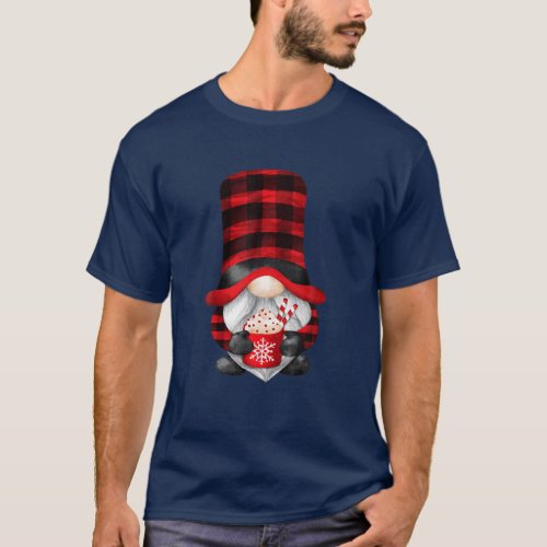 Buffalo Plaid And Hot Cocoa With Cute Family Chris T_Shirt