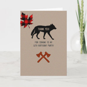 Buffalo Plaid and Kraft Lumberjack Hyena Card