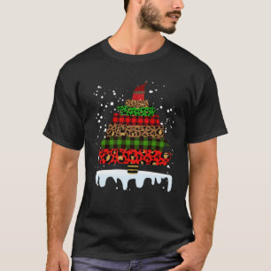 Buffalo Plaid and Leopard Christmas Tree  1 T-Shirt