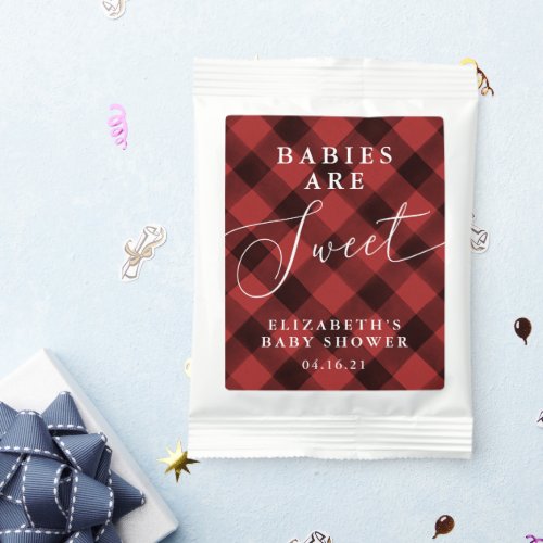 Buffalo Plaid BABIES Are Sweet Baby Shower Hot Chocolate Drink Mix
