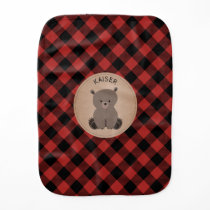 Buffalo Plaid Baby Bear Burp Cloth Buffalo Plaid Baby Bear Burp Cloth
