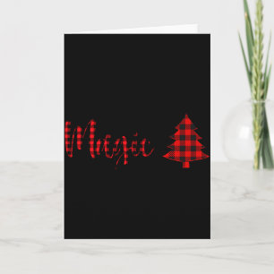 Buffalo Plaid Believe In The Magic Of Christmas Ba Card