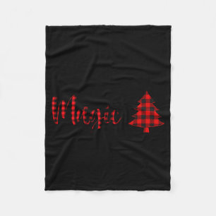 Buffalo Plaid Believe In The Magic Of Christmas Ba Fleece Blanket