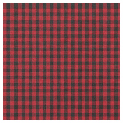 Buffalo plaid Black and Red Pattern Fabric
