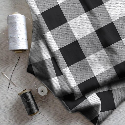 Buffalo Plaid Black and White ID603 Fabric