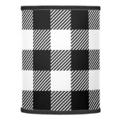 Buffalo Plaid - Black and White Lamp Shade (Left)