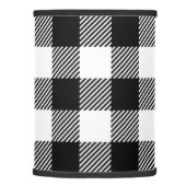 Buffalo Plaid - Black and White Lamp Shade (Right)