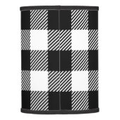 Buffalo Plaid - Black and White Lamp Shade (Back)