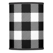 Buffalo Plaid - Black and White Lamp Shade (Front)
