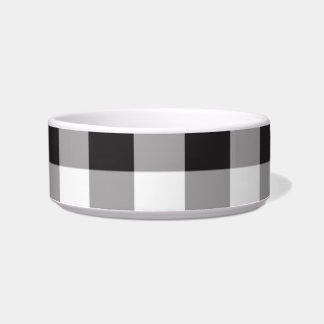 Buffalo Plaid Black and White Pattern Bowl
