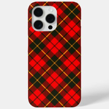 Buffalo Plaid Black Red Tartan Geometric Scottish Iphone 15 Pro Max Case by bestgiftideas at Zazzle