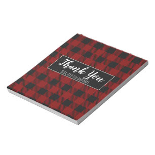Buffalo Plaid Candy Bar Wrap Notepad