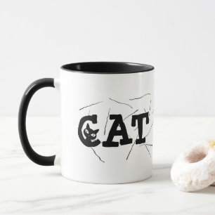 Buffalo Plaid CAT MOM Pawprint and Hair Mug