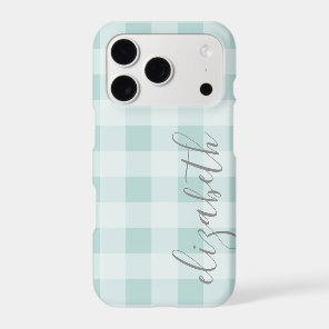 Buffalo Plaid Check Calligraphy CAN edit color iPhone 17 Pro Case