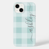 Buffalo Plaid Check Calligraphy CAN edit color Case-Mate iPhone Case (Back)