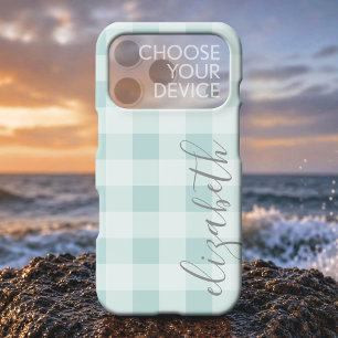 Buffalo Plaid Check Calligraphy CAN edit color Iphone 18 Pro Max Case