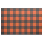 Buffalo Plaid Check Pattern Black Orange Fabric
