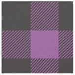 Buffalo Plaid Check Pattern Black Purple Fabric