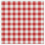 Buffalo Plaid Check Red White Fabric