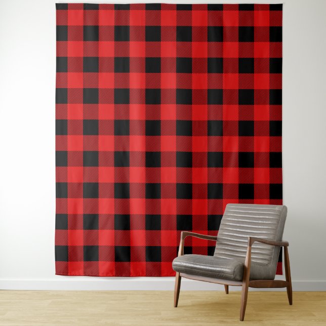 Buffalo plaid Christmas backdrop (In Situ)