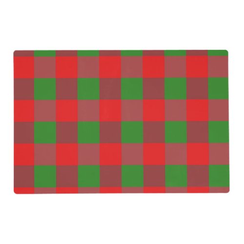 Buffalo Plaid Christmas Check PatternGreen Red Placemat