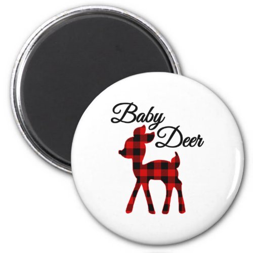 Buffalo Plaid Christmas Deer 214 Magnet