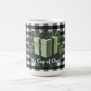 Buffalo Plaid Christmas Gift   Green Coffee Mug