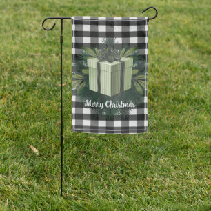 Buffalo Plaid Christmas Gift   Green Garden Flag