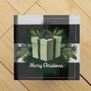 Buffalo Plaid Christmas Gift Green Holiday Wine Box
