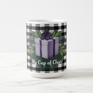 Buffalo Plaid Christmas Gift Purple Coffee Mug