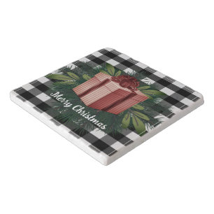 Buffalo Plaid Christmas Gift Red Trivet