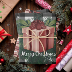 Buffalo Plaid Christmas Gift Red Wrapping Paper Sheets