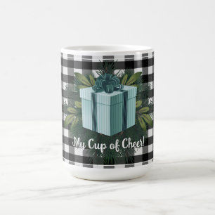 Buffalo Plaid Christmas Gift Teal Coffee Mug