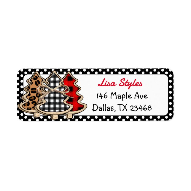 Buffalo Plaid Christmas Label (Front)