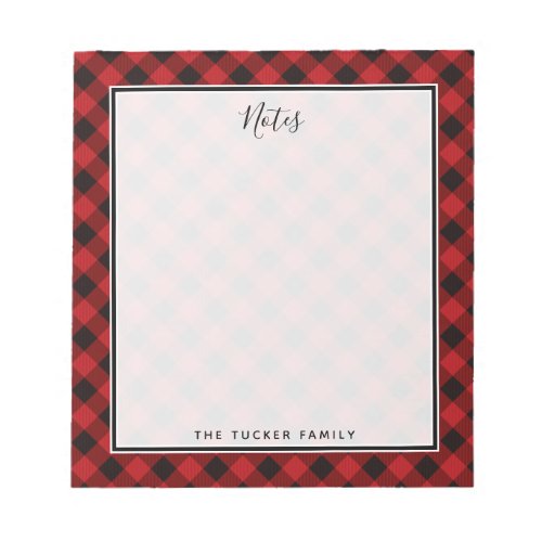 Buffalo Plaid Christmas Notepad