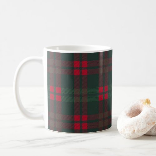 Buffalo Plaid Christmas Pattern Green Red Black Coffee Mug